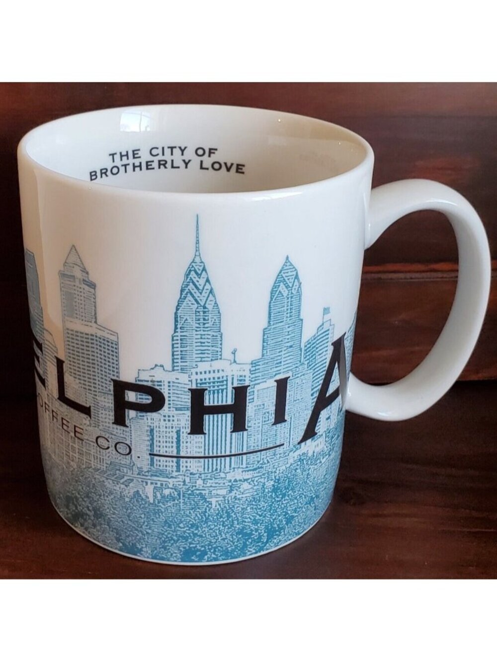 Starbucks Philadelphia Barista Mug 2002 Skyline Series One City Coffee Cup